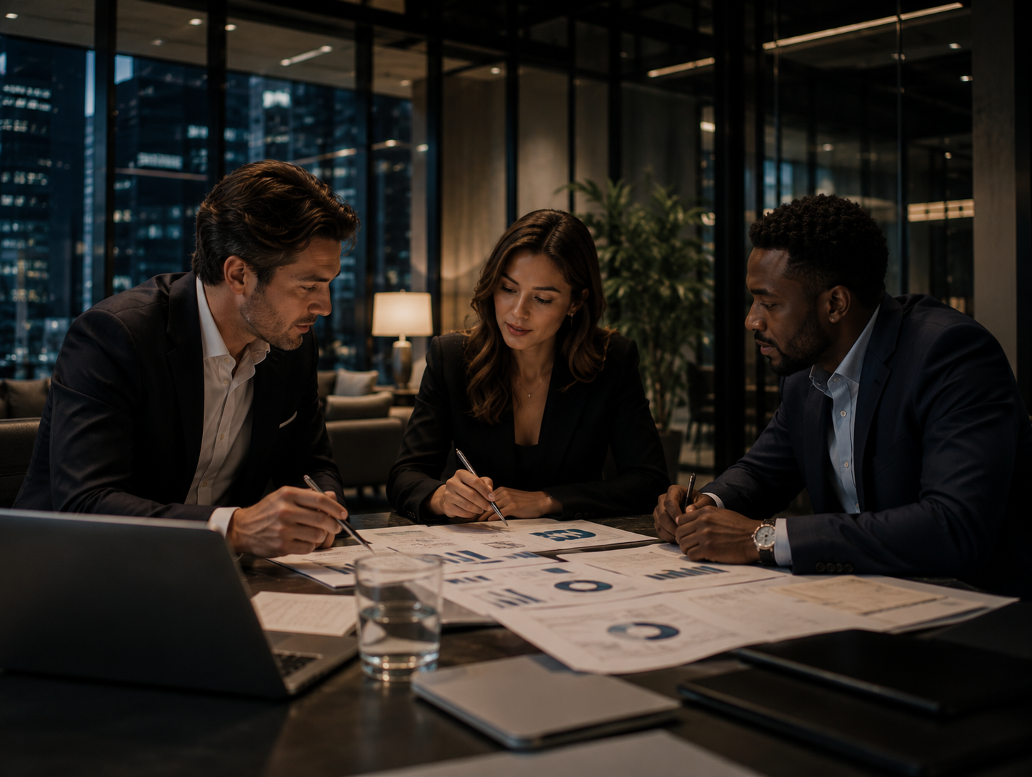 A thriving professional office filled with energy and activity