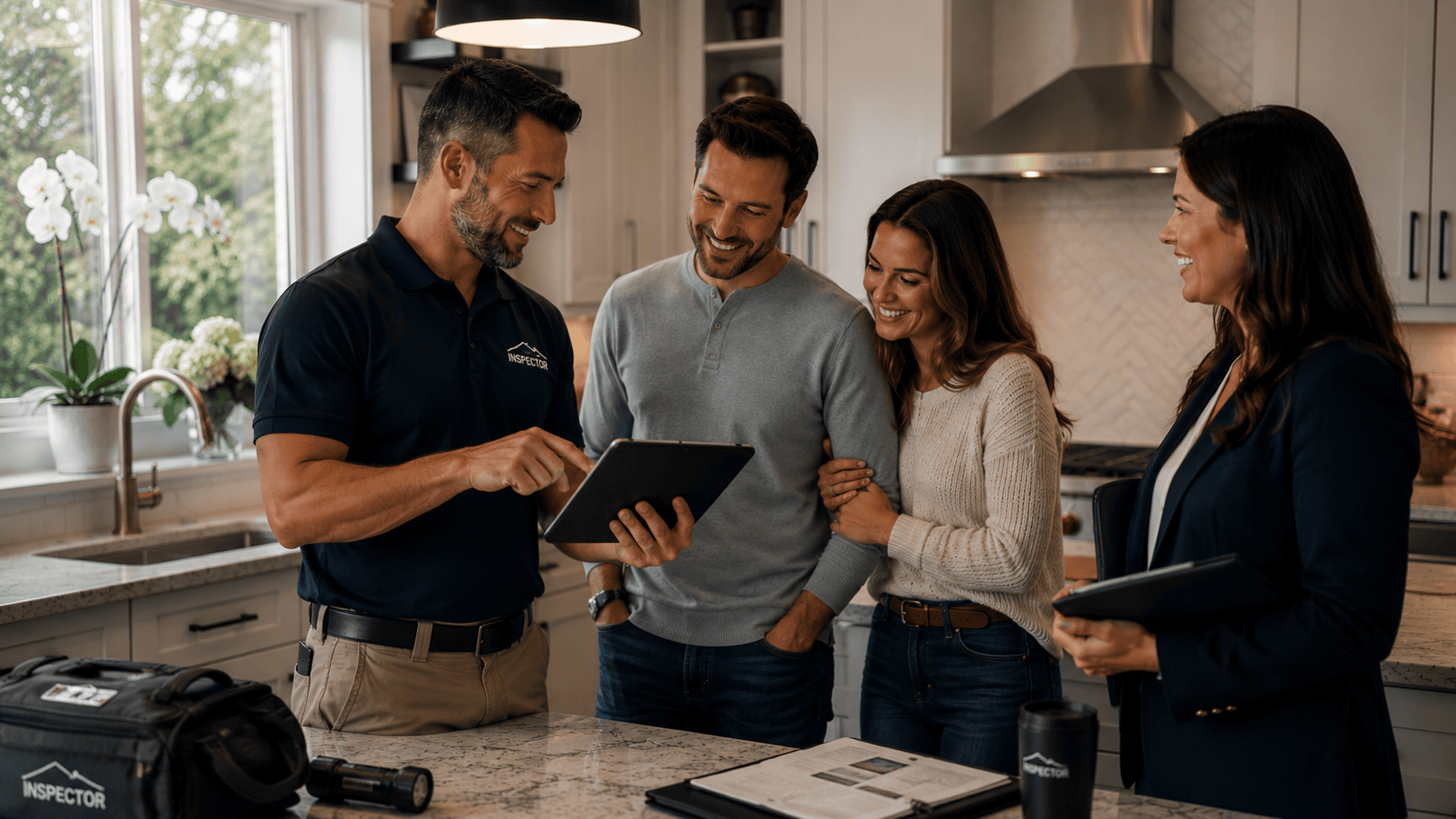 Professional home inspector interacting within the real estate ecosystem