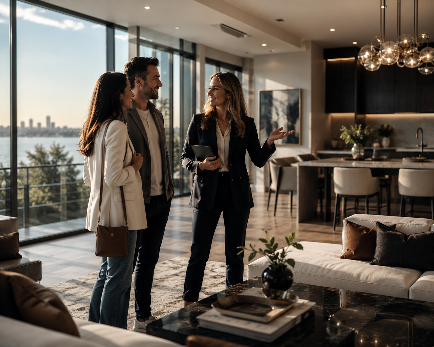 Luxury client consultation in a beautiful home